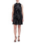 Фото #1 товара Petite Printed Embellished Sleeveless Dress