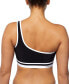 Фото #2 товара Women's One-Shoulder Ribbed Bikini Top