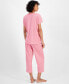 Фото #3 товара Women's 2-Pc. Cotton Cropped Pajamas Set, Created for Macy's