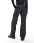 Noisy May Petite ruched waist trousers in dark grey