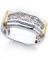 ფოტო #1 პროდუქტის Men's Diamond (1 ct. t.w.) Ring in 10k White and Yellow Gold