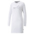 Фото #1 товара Puma Sparkle Crew Neck Long Sleeve Dress Womens White Casual 67399802