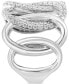 Фото #2 товара EFFY® Diamond Intertwined Circle Statement Ring (1-1/20 ct. t.w.) in 14k White Gold