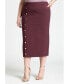 Фото #2 товара Plus Size Side Placket Skirt