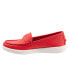 Фото #4 товара Trotters Dina T2000-600 Womens Red Extra Wide Leather Loafer Flats Shoes