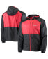 Фото #1 товара Men's Black, Red Georgia Bulldogs Flash Forward Hoodie Full-Zip Lightweight Windbreaker