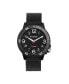 Unisex Cross Trails 3-Hand Date Black Nylon Strap Watch, 44mm