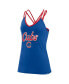 Фото #2 товара Women's Royal Chicago Cubs Go For It Strappy V-Neck Tank Top