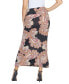 ფოტო #2 პროდუქტის Women's Black Paisley Print Fold over Maxi Skirt