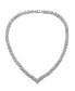Фото #1 товара Classy White Gold Plated Tennis Necklace