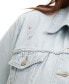 ფოტო #3 პროდუქტის Plus Size Original Embroidered Denim Trucker Jacket