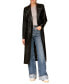 ფოტო #6 პროდუქტის Women's Double-Breasted Belted Faux-Leather Coat