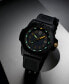 ფოტო #8 პროდუქტის Men's Swiss Navy Seal Military Dive Gold Black Rubber Strap Watch 45mm
