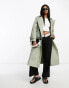 Фото #2 товара ASOS DESIGN longline trench coat in light khaki