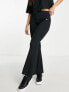 Фото #3 товара Nike rib jersey flare trousers in black