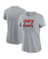 ფოტო #1 პროდუქტის Women's Gray Kansas City Chiefs 2023 NFL Playoffs Iconic T-shirt