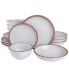 Фото #8 товара Elite Lagos Double Bowl-16 Piece Dinnerware Set, Service for 4