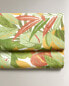 Leaf print flat sheet