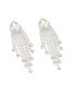 ფოტო #1 პროდუქტის Women's Silver Embellished Drop Earrings