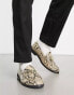 Фото #1 товара Walk London Riva chain loafers in beige snake leather