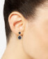 ფოტო #2 პროდუქტის Black Diamond (1/2 ct. t.w.) & White Diamond (1/4 ct. t.w.) Circle Drop Earrings in 14k Gold, Created for Macy's