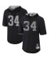 Фото #2 товара Men's Bo Jackson Black Los Angeles Raiders Retired Player Mesh Name and Number Hoodie T-shirt