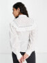 Miss Selfridge frill yoke victoriana shirt in ivory