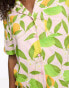 ASOS DESIGN mix & match modal fruit pyjama shirt in pink