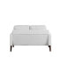 Фото #4 товара 35" Wood, Steel, Foam and Polyester Nate with Power and USB Ports Loveseat