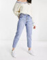 Фото #8 товара Stradivarius mom fit vintage jean in light wash