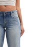 Фото #5 товара Weekday Arrow low waist regular fit straight leg jeans in tuned jackpot blue