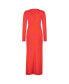 ფოტო #5 პროდუქტის Women's Fitted Long Sleeve Zebra Print Knit Maxi Dress