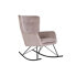 Фото #1 товара Кресло-качалка Для дома Home ESPRIT Чёрно-розовое полиэстерное металлическое 68 x 90 x 92 см.