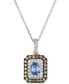 Blueberry Sapphire (3/8 ct. t.w.) & Diamond (1/2 ct. t.w.) 18" Pendant Necklace in 14k White Gold