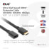 Club 3D Ultra High Speed HDMI Extension Cable 4K120Hz 8K60Hz 48Gbps M/F 1 m / 3.28 ft 30AWG - 1 m - HDMI Type A (Standard) - HDMI Type A (Standard) - Audio Return Channel (ARC) - Black