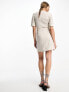 Фото #5 товара & Other Stories linen mini blazer dress in beige