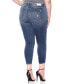 ფოტო #3 პროდუქტის Plus Size Mid Rise Ankle Skinny Jeans