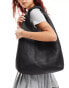 Фото #2 товара Bronx Puffy oversized slouchy shoulder bag in black leather