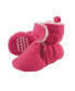 Baby Girls Cozy Fleece and Faux Shearling Booties, Dark Pink