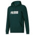 Puma Essential 2 Col Logo Pullover Hoodie Mens Green Casual Outerwear 84684945