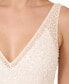 ფოტო #2 პროდუქტის Women's Embellished Illusion V-Neck Gown