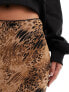 Miss Selfridge chiffon double layer bias maxi skirt in animal print 44 - фото #5