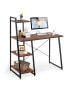 Фото #1 товара Compact Computer Desk Workstation with 4 Tier Shelves for Home and Office