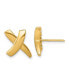 ფოტო #1 პროდუქტის 18k Yellow Gold Polished X Stud Earrings