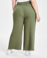 ფოტო #2 პროდუქტის Trendy Plus Size High Rise Cotton Gauze Wide-Leg Pants
