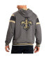 ფოტო #3 პროდუქტის Men's Gray, Black New Orleans Saints Extreme Full Back Reversible Hoodie Full-Zip Jacket