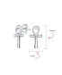 Фото #2 товара Minimalist Petite Delicate Religious Symbol of Life Egyptian Ankh Cross Stud Earrings For Women For Men Polished .925 Sterling Silver