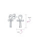 Фото #2 товара Minimalist Petite Delicate Religious Symbol of Life Egyptian Ankh Cross Stud Earrings For Women Sterling Silver