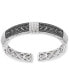 ფოტო #1 პროდუქტის Diamond Cuff Bangle Bracelet (1/4 ct. t.w.) in Sterling Silver & Black Rhodium-Plate