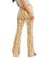 Women's Penny Printed Pull-On Flare-Leg Jeans